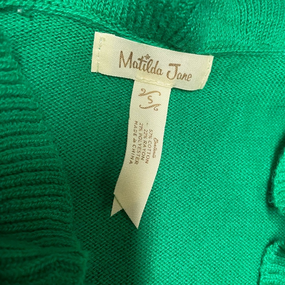 Matilda Jane Vibrant Green Ruffled Cardigan - Picture 3 of 4